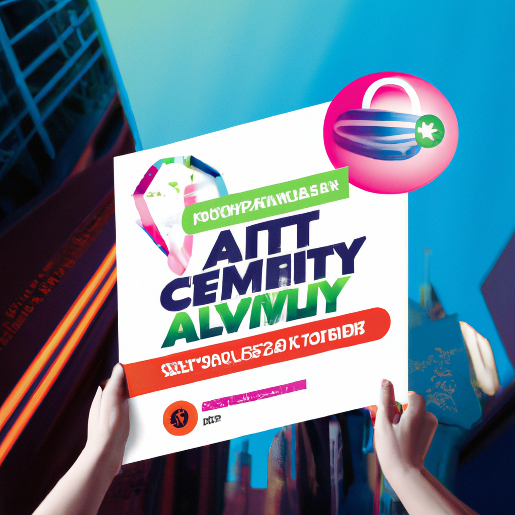 A small group with scavenger badges at a city corner, playful neon tones